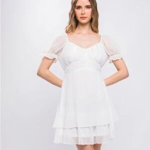 White Flowy Dress